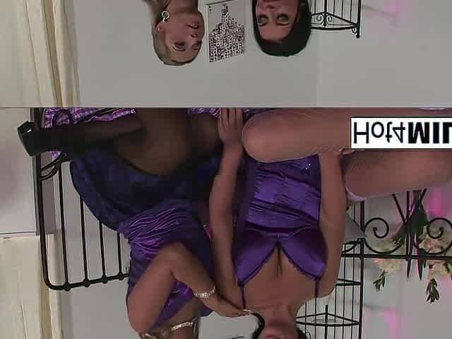 Busty Daria and Christina share a hard cock
