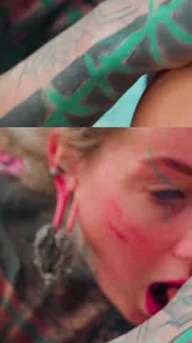 Tattoo Threesome Gone Wild Heavily Inked Artist Pounds Friend's Ass Mid Ink & Cums on Fresh Tattoo