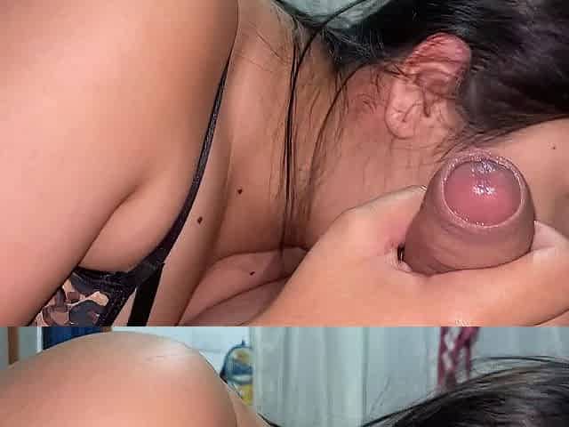 Bitch in underware is addicted to jock