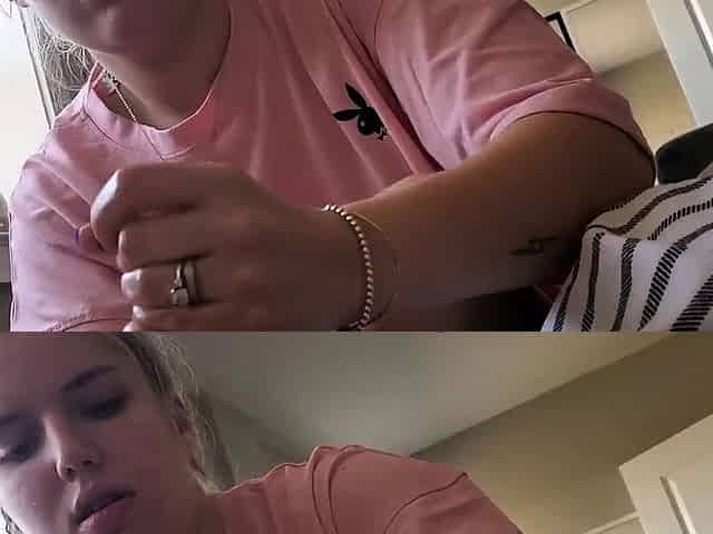 Big cock sucked by blonde MILF POV