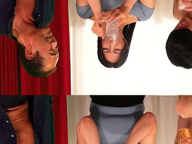 Japanese teen oil fingering her tight pussy