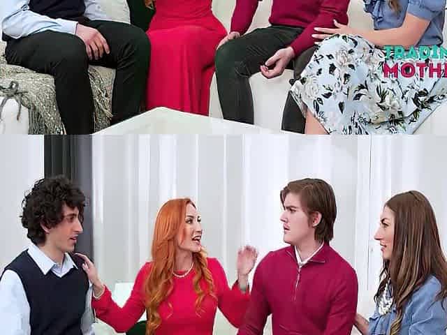 Sexy MILFs Exchange Stepsons To Give 'em Raunchy Experience