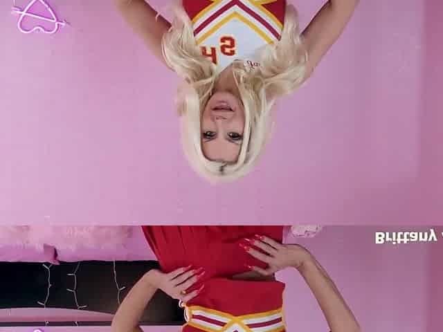 Lascivious Cheerleader Brittany Andrews Rubs Her Breasts And Sex-toy Screws Her Cunt!