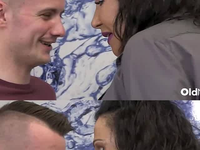 Cheeky Guy Harassed By Big-titted Mature In Arousing Position