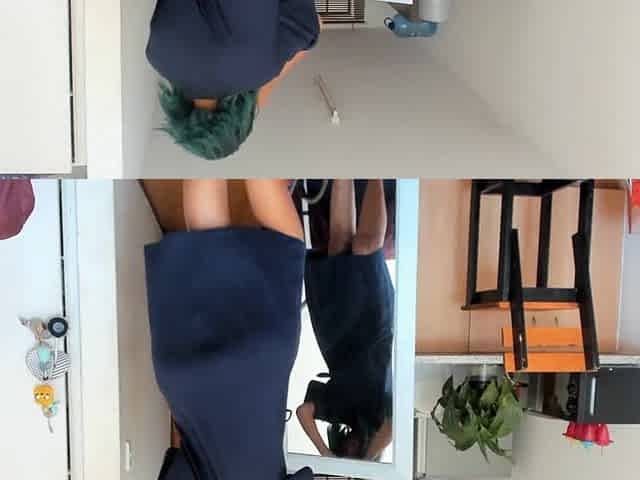 Large natural Black Booty