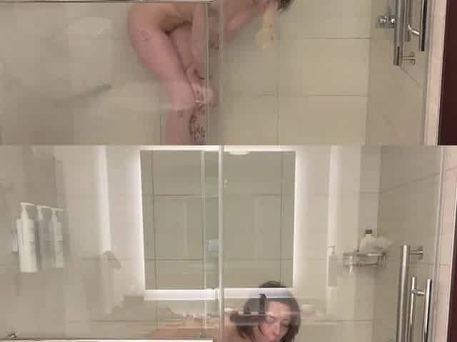 A glass shower in the hotel room?