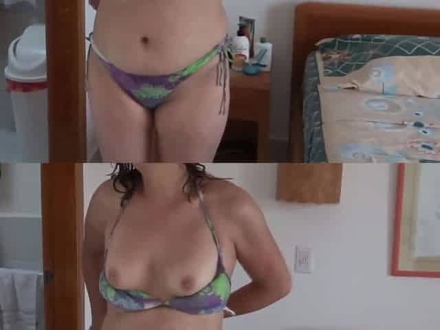 58 Year Old Latina Mom Shows off on the Beach Before Fucking Her 18 Year Old Stepson