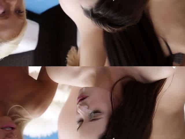Gloryhole interracial blowjob cumshot