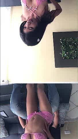 I give my booty on the bed to the delivery dude