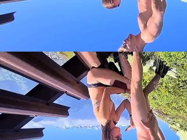 Redhead Teen Can't Finish Outdoor Quickie with Hung Guy