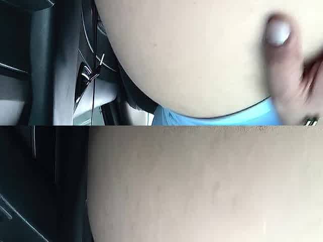 my sexy and daring ally masturbates in my car.