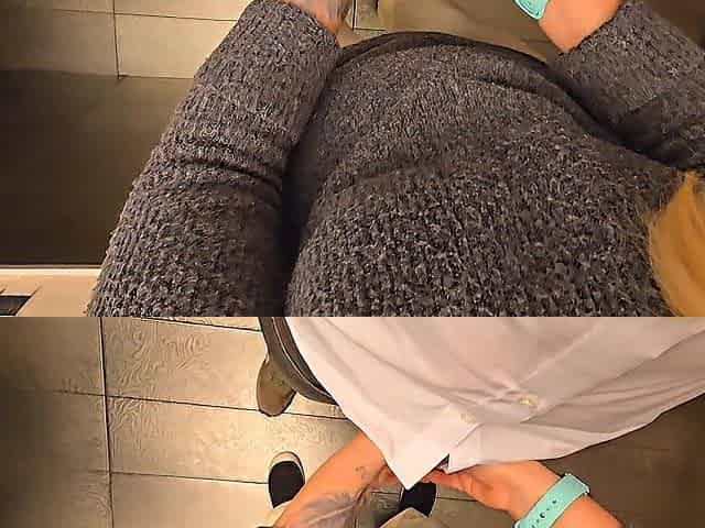 Stranger cum in my pants in restaurant shitter