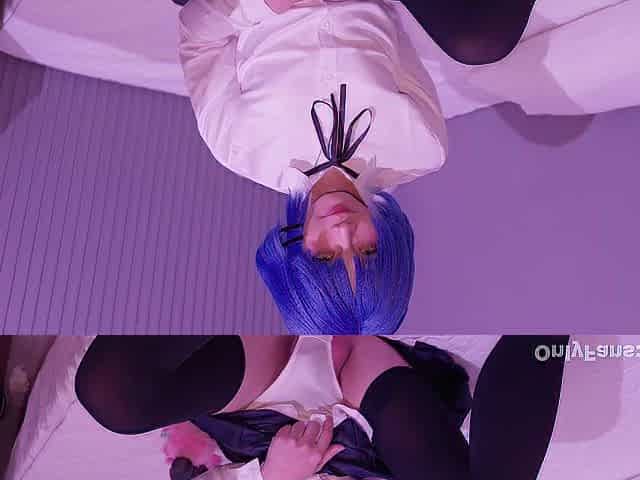 Bocchi the Punk!-Large Schlong Femboy Ryo Yamada Cosplay Pegging Tiny Dong Stud to Spunk flow