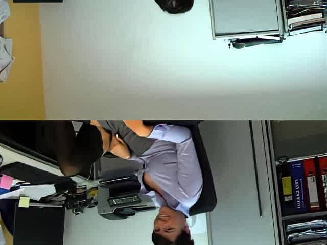 Hot German secretary in black stockings creampie fuck
