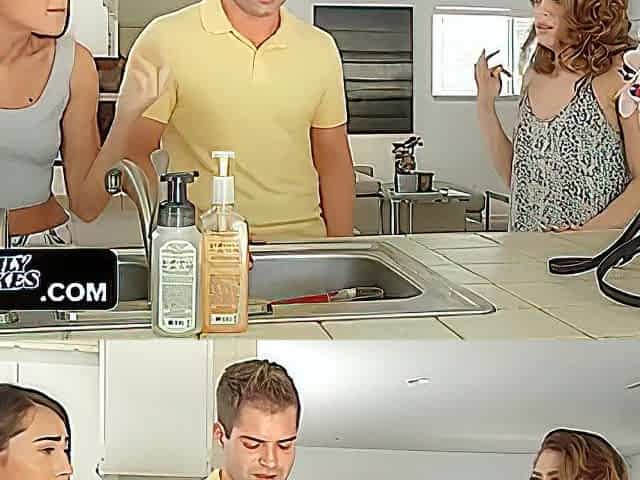 Horny Stepsiblings Get Interrupted While Banging By Their Alluring Stepmom - Mackenzie Mace