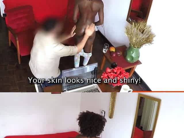 This AMATEUR EBONY model said no ANAL to her BF