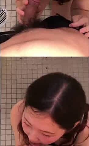 Swallowing cum in a Public Restroom