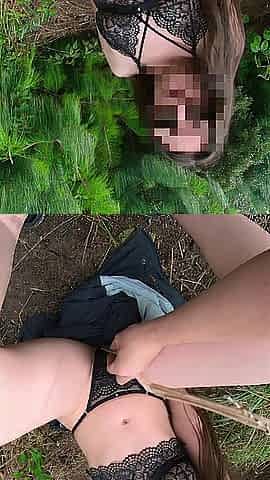 Tiny cunt desires coarse public oral-job