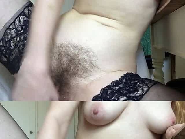 Hairy amateur solo toy fuck