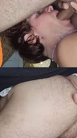 I fuck my boyfriend's ass with a big double dildo