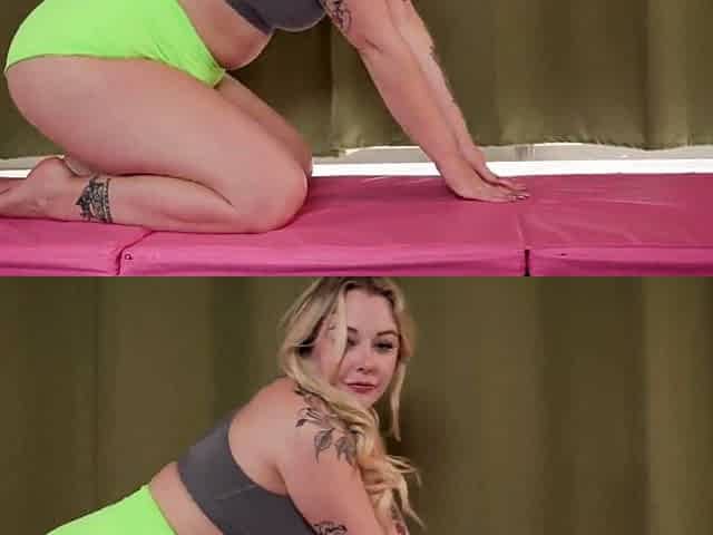 Curvy Tattooed Babe Lucky Kay Hot Nude Yoga and Masturbation