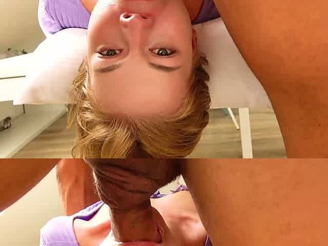 Tiny 18yo White Girl SLOPPY DEEP THROAT