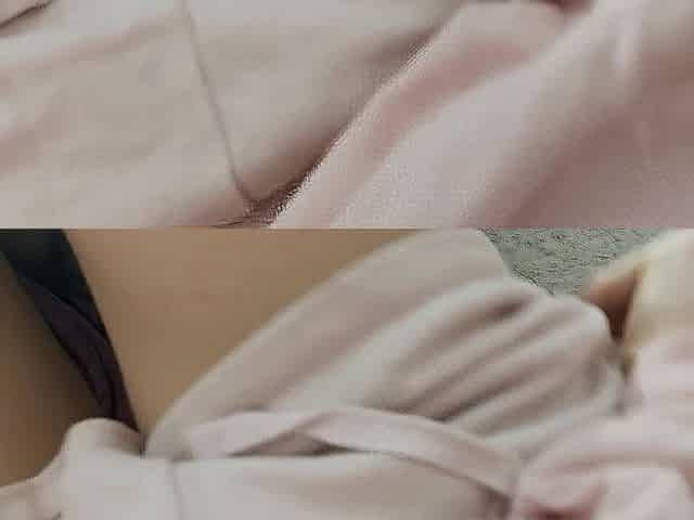 Cute russian angel plays with her small vagina in pijamas- morning climax