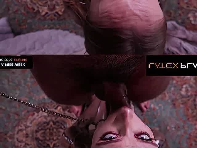 Leashed Slut Anal Fucked In Latex
