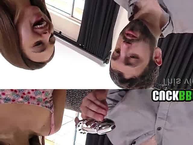 Sexy Wife Suprises Cuckold Boyfriend For His B-Day