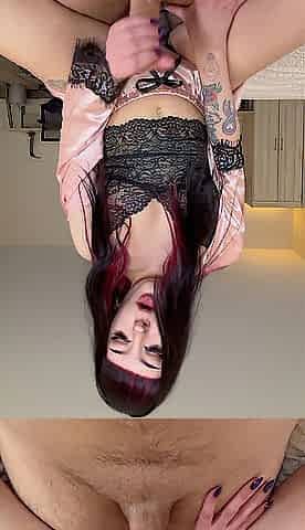 POV: Emo gal gives u a tugjob
