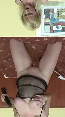 Interracial video with a milf whore with big tits and golden hair wants to enjoy a big black cock in her ass