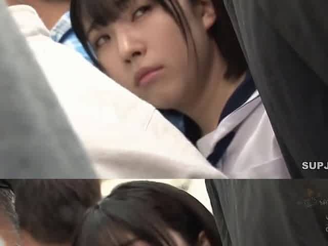 Japanese Babe having sex in a crowded train