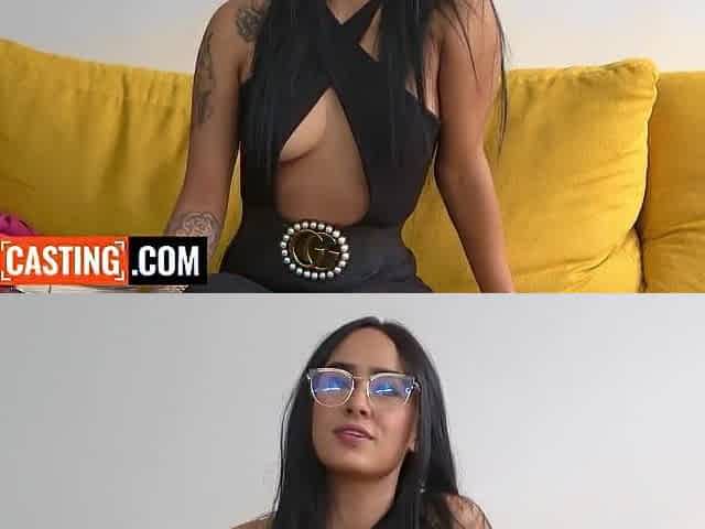 Cute 18yo Latin chick Gets COARSE Pounded By Large White Dong American In Casting Call