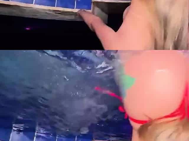 Colombian babe in pool penetrates me wild! Best XXX!