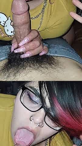 Alt step sis comes home from partying. I wake up with my ramrod in her throat