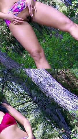 Jade Kara: Asian MILF Jade Kara Peeing in the Woods