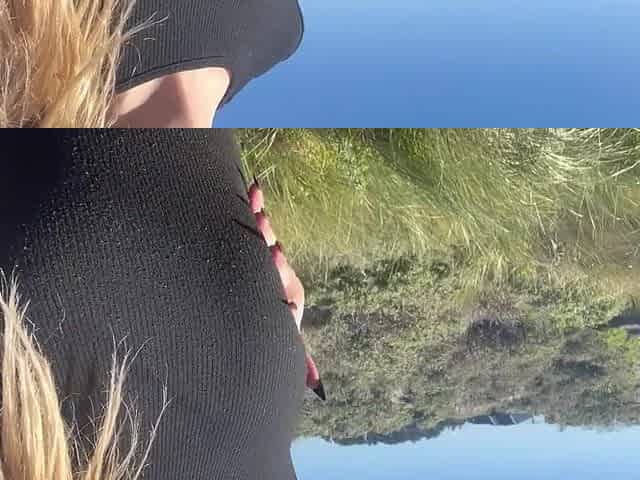 Public NZ beachwalk JOI with edging and ruined climax