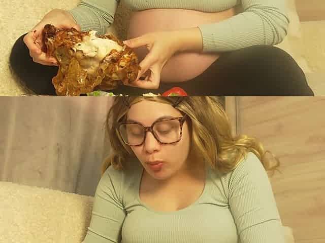 My Pregnant Stepsister Eats a Lot, Eats a Lot of Food, for an Hour