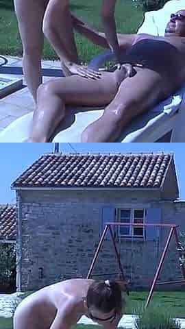Vintage Porn Blowjob at Pool