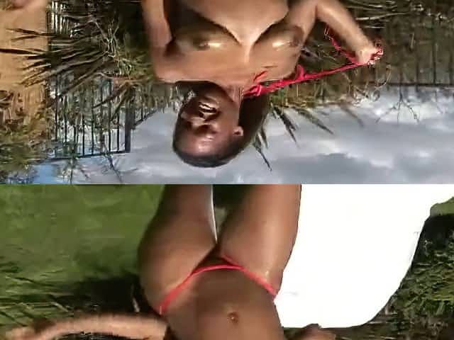 Lusty and busty ebony Amanda is loving a thick white monster
