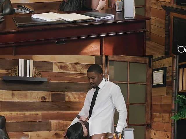 Black hunk shows his secretary the good life