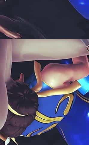 Chun Li Street Fighter 6 Blowjob - Sexy Cosplay Anime Girl Sucks Big Cock Deepthroat with Facial Cumshot and Gets POV Titfuck