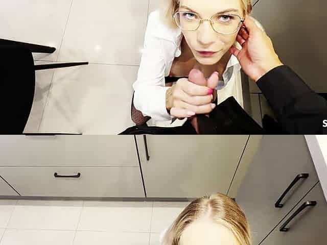 Skinny German Secretary Teen Vivi Vallentine Get Anal Creampie Fuck at Work