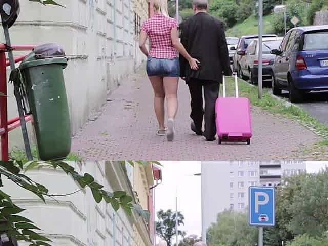 Young Czech Elena seduces teen duo in a steamy miniskirt scene