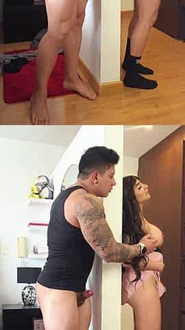 Wow! Stepsis Is Masturbating in My Room?! I Gave Her a Hand and Came in Her Mouth!