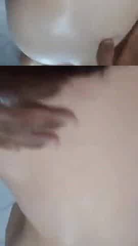 Cuckold sucking his wife full of ebony chap's cum