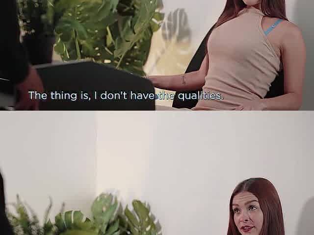 Whore secretary screws the delivery chap on her boss's couch
