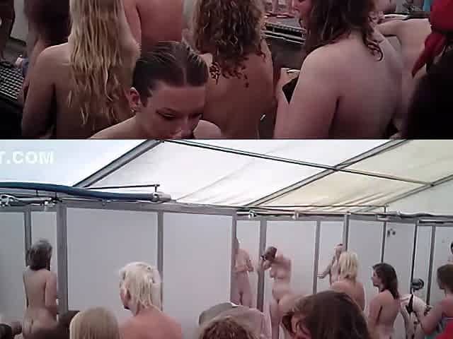 Festival shower voyeur
