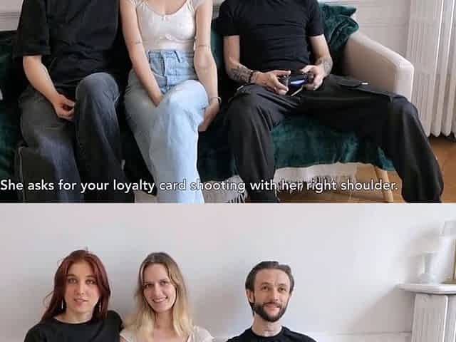 Lucky Guy Gets 2 French Beauties for FFM Threesome