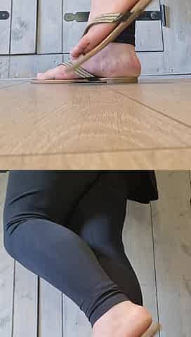 Consummate slipper clapping on my flawless charming feet.